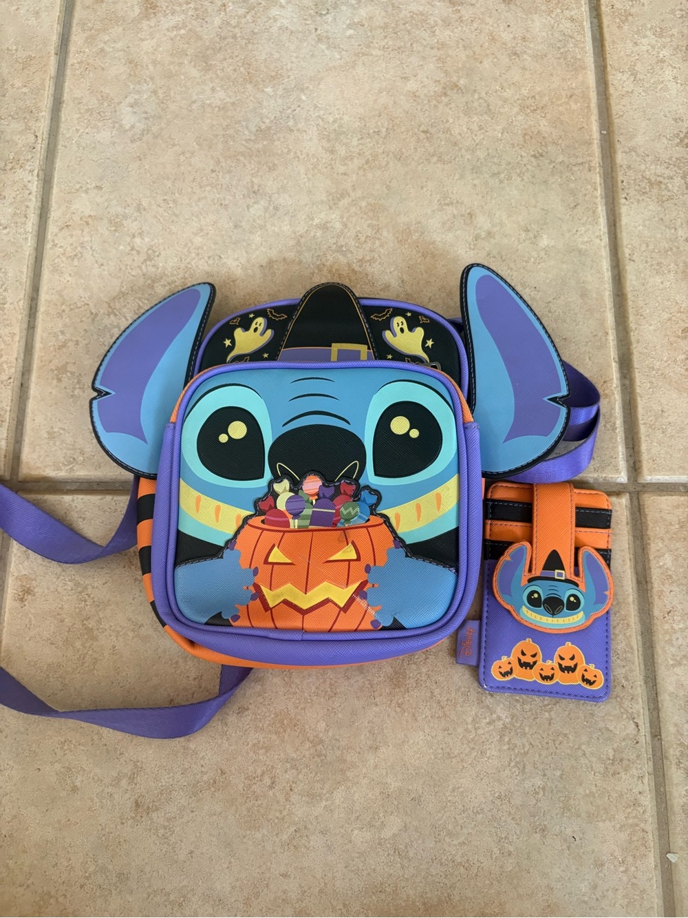 Loungefly Disney Lilo & Stitch Halloween Candy Passport Crossbody & Cardholder